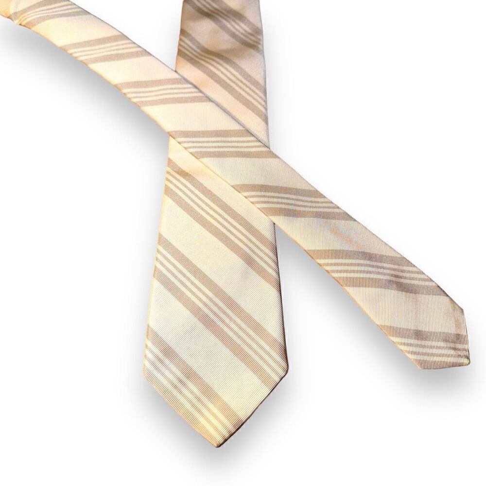 NWT Brooks Brothers Black Fleece by Thom Brown Gold Stripe Tie